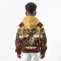 Léopold Sédar Senghor Kid Hoodie Sacred Baobab Tree Design African Roots and Symbols Theme Negritude Movement - Wonder Print Shop