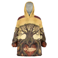 Léopold Sédar Senghor Kid Wearable Blanket Hoodie Sacred Baobab Tree Design African Roots and Symbols Theme Negritude Movement - Wonder Print Shop