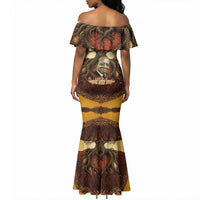Léopold Sédar Senghor Mermaid Dress Sacred Baobab Tree Design African Roots and Symbols Theme Negritude Movement - Wonder Print Shop