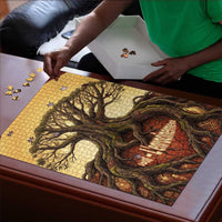 Léopold Sédar Senghor Puzzle Sacred Baobab Tree Design African Roots and Symbols Theme Negritude Movement - Wonder Print Shop