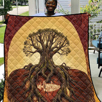 Léopold Sédar Senghor Quilt Sacred Baobab Tree Design African Roots and Symbols Theme Negritude Movement - Wonder Print Shop