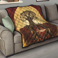 Léopold Sédar Senghor Quilt Sacred Baobab Tree Design African Roots and Symbols Theme Negritude Movement - Wonder Print Shop