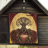 Léopold Sédar Senghor Quilt Sacred Baobab Tree Design African Roots and Symbols Theme Negritude Movement - Wonder Print Shop