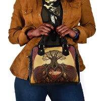Léopold Sédar Senghor Shoulder Handbag Sacred Baobab Tree Design African Roots and Symbols Theme Negritude Movement - Wonder Print Shop