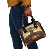 Léopold Sédar Senghor Shoulder Handbag Sacred Baobab Tree Design African Roots and Symbols Theme Negritude Movement - Wonder Print Shop