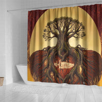 Léopold Sédar Senghor Shower Curtain Sacred Baobab Tree Design African Roots and Symbols Theme Negritude Movement - Wonder Print Shop