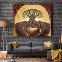 Léopold Sédar Senghor Tapestry Sacred Baobab Tree Design African Roots and Symbols Theme Negritude Movement - Wonder Print Shop