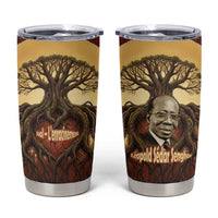 Léopold Sédar Senghor Tumbler Cup Sacred Baobab Tree Design African Roots and Symbols Theme Negritude Movement - Wonder Print Shop