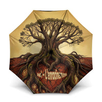 Léopold Sédar Senghor Umbrella Sacred Baobab Tree Design African Roots and Symbols Theme Negritude Movement - Wonder Print Shop