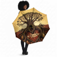 Léopold Sédar Senghor Umbrella Sacred Baobab Tree Design African Roots and Symbols Theme Negritude Movement - Wonder Print Shop