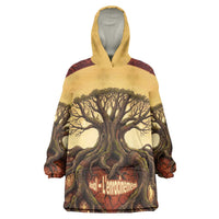 Léopold Sédar Senghor Wearable Blanket Hoodie Sacred Baobab Tree Design African Roots and Symbols Theme Negritude Movement - Wonder Print Shop