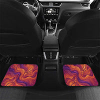 Léopold Sédar Senghor Car Mats Femme Noire Silhouette with Africa Map Pattern Vibrant Swirl Background - Wonder Print Shop