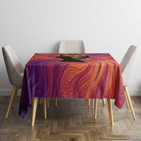 Léopold Sédar Senghor Tablecloth Femme Noire Silhouette with Africa Map Pattern Vibrant Swirl Background - Wonder Print Shop