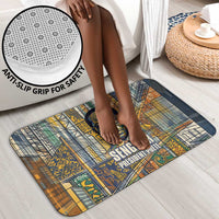 Léopold Sédar Senghor Bathroom Set President Poete Portrait Futuristic African Robotic Handshake Earth and Flowers Unity - Wonder Print Shop