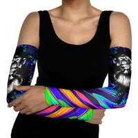 Funny Psychedelic Monkey Thinker Arm Sleeves Trippy Curiosity Vibes