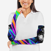 Funny Psychedelic Monkey Thinker Arm Sleeves Trippy Curiosity Vibes