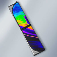 Funny Psychedelic Monkey Thinker Auto Sun Shade Trippy Curiosity Vibes