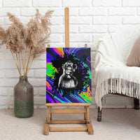 Funny Psychedelic Monkey Thinker Canvas Wall Art Trippy Curiosity Vibes