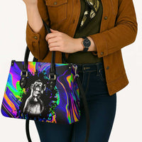 Funny Psychedelic Monkey Thinker Leather Bag Trippy Curiosity Vibes