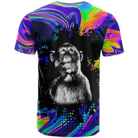 Funny Psychedelic Monkey Thinker T Shirt Trippy Curiosity Vibes