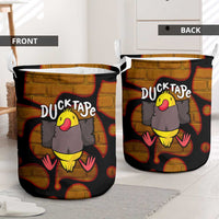 Funny Duck Tape Pun Art Laundry Basket Quirky Cartoon Duck Humor