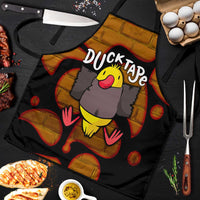 Funny Duck Tape Pun Art Apron Quirky Cartoon Duck Humor