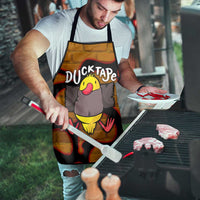 Funny Duck Tape Pun Art Apron Quirky Cartoon Duck Humor