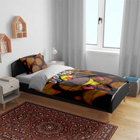 Funny Duck Tape Pun Art Bedding Set Quirky Cartoon Duck Humor