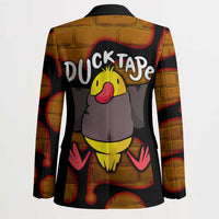 Funny Duck Tape Pun Art Blazer Quirky Cartoon Duck Humor