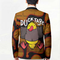 Funny Duck Tape Pun Art Blazer Quirky Cartoon Duck Humor