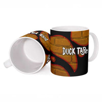 Funny Duck Tape Pun Art Ceramic Mug Quirky Cartoon Duck Humor