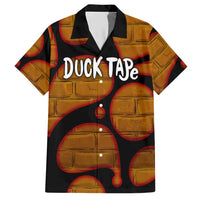 Funny Duck Tape Pun Art Hawaiian Shirt Quirky Cartoon Duck Humor