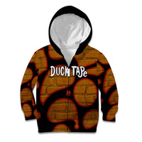 Funny Duck Tape Pun Art Kid Hoodie Quirky Cartoon Duck Humor