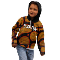 Funny Duck Tape Pun Art Kid Hoodie Quirky Cartoon Duck Humor