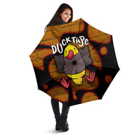 Funny Duck Tape Pun Art Umbrella Quirky Cartoon Duck Humor