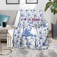 No Ice Please Cat Blanket Grumpy Cat with Drink Humor