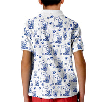 No Ice Please Cat Kid Polo Shirt Grumpy Cat with Drink Humor