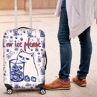 No Ice Please Cat Luggage Cover Grumpy Cat with Drink Humor