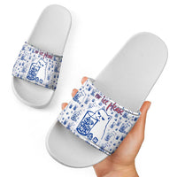 No Ice Please Cat Slide Sandals Grumpy Cat with Drink Humor