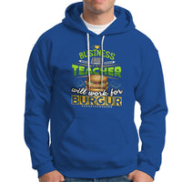 Business Teacher Hoodie Will Work For Burgur - Wonder Print Shop