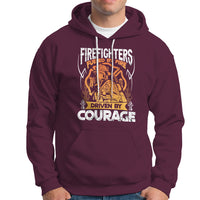 Firefighter Hoodie Fueled By Fire Driven By Courage - Wonder Print Shop
