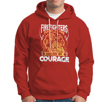 Firefighter Hoodie Fueled By Fire Driven By Courage - Wonder Print Shop