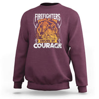 Firefighter Sweatshirt Fueled By Fire Driven By Courage - Wonder Print Shop