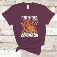 Firefighter T Shirt Fueled By Fire Driven By Courage - Wonder Print Shop