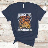 Firefighter T Shirt Fueled By Fire Driven By Courage - Wonder Print Shop
