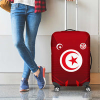 Tunisia National Flag Luggage Cover with Crescent Star Emblem and Red Sport Design