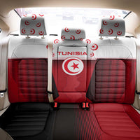 Tunisia Patriotic Back Car Seat Cover with National Crest, Crescent Star and Country Map