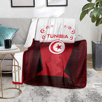 Tunisia Patriotic Blanket with National Crest, Crescent Star and Country Map