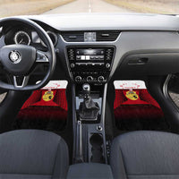 Tunisia Patriotic Car Mats with National Crest, Crescent Star and Country Map
