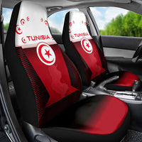 Tunisia Patriotic Car Seat Cover with National Crest, Crescent Star and Country Map